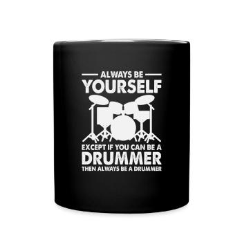 Drums Quote Drummer Music Band Drum Musician - Mug uni - noir - Devant