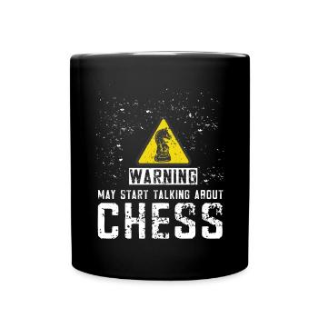 Lusitger Schachspieler Spruch I Schach - Tasse einfarbig - Schwarz - Vorne