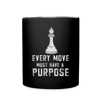Lusitger Schachspieler Spruch I Schach - Tasse einfarbig - Schwarz - Vorne