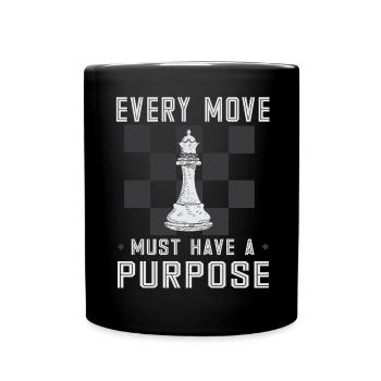 Lusitger Schachspieler Spruch I Schach - Tasse einfarbig - Schwarz - Vorne