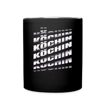 Koch Spruch Hobby Köchin - Tasse einfarbig - Schwarz - Vorne