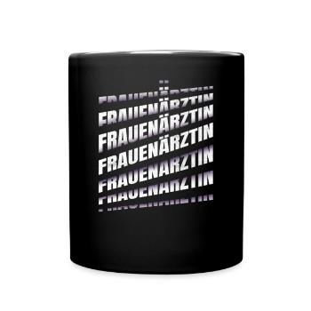 Frauenarzt Hebamme Frauenärztin - Tasse einfarbig - Schwarz - Vorne