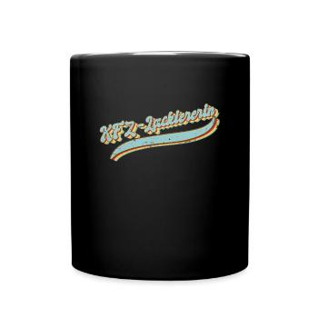 Autolackierer Vintage KFZ-Lackiererin - Tasse einfarbig - Schwarz - Vorne
