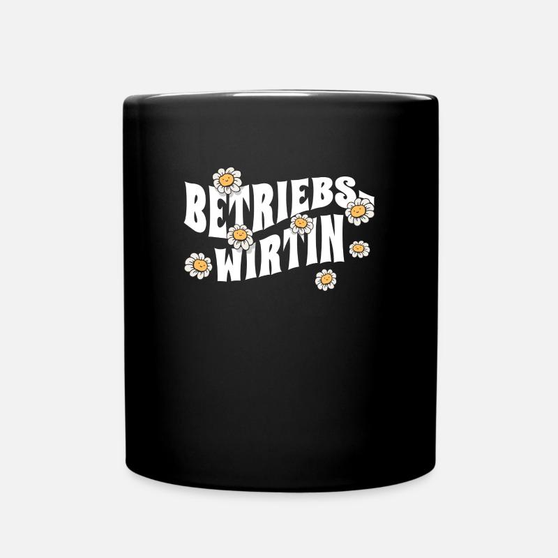 BWL niedliche Blumen Betriebswirtin - Tasse einfarbig - Schwarz