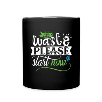 Earth Day Environmentally Friendly Earth Planet Saving - Full Colour Mug - black - Front