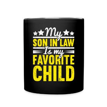 Schwiegersohn - Tasse einfarbig - Schwarz - Vorne