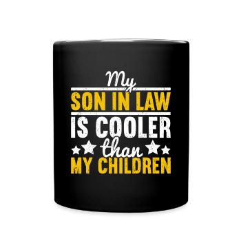 Schwiegersohn - Tasse einfarbig - Schwarz - Vorne