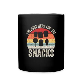 Vintage Retro I'm Just Here For The Snacks Familys - Full Colour Mug - black - Front