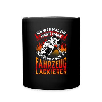 Fahrzeuglackierer kann nicht reparieren Lackierer - Tasse einfarbig - Schwarz - Vorne