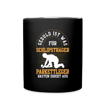 Parkettleger rasten direkt aus Fußbodenleger - Tasse einfarbig - Schwarz - Vorne