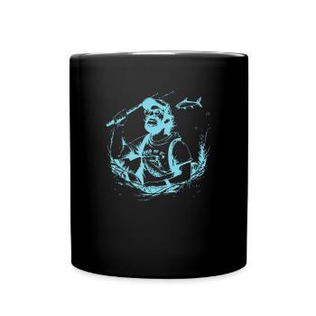 Pêche à la ligne - Mug uni - noir - Devant