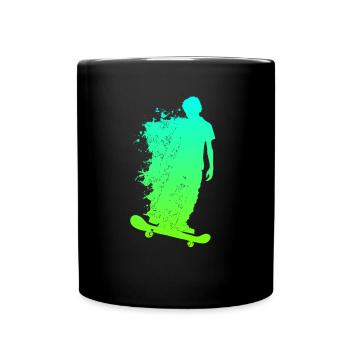 Patinage skateboarders - Mug uni - noir - Devant