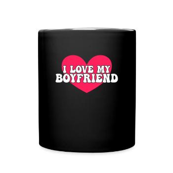 J’aime mon petit ami - Mug uni - noir - Devant