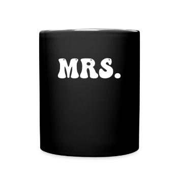 Mr. und Mrs. Partnerlook - Tasse einfarbig - Schwarz - Vorne