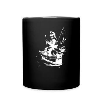 Pêche à la ligne - Mug uni - noir - Devant