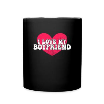 J’aime mon petit ami - Mug uni - noir - Devant