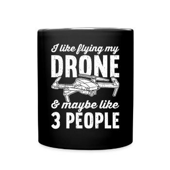 Drone pilote Drones - Mug uni - noir - Devant