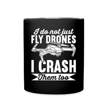 Drohnen-Pilot-Drohnen - Tasse einfarbig - Schwarz - Vorne