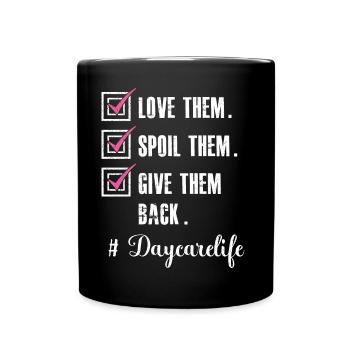 Fournisseur de services de garde Love Enseignante en garderie - Mug uni - noir - Devant