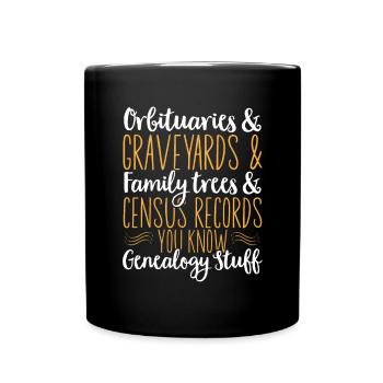 Généalogie Généalogie Généalogie - Mug uni - noir - Devant