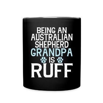 Cadeaux de berger australien - Mug uni - noir - Devant