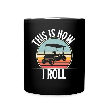 Golf Golfer - Tasse einfarbig - Schwarz - Vorne