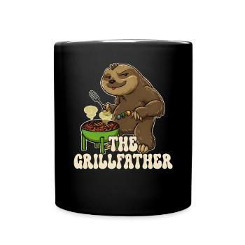 Grillkönig Grillmeister Grillzange Grill - Tasse einfarbig - Schwarz - Vorne