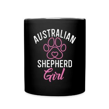 Cadeaux de berger australien - Mug uni - noir - Devant
