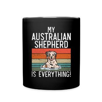 Cadeaux de berger australien - Mug uni - noir - Devant