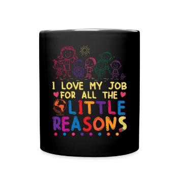 Cute Teaching Teacher Outfit Elementary School - Full Colour Mug - black - Front