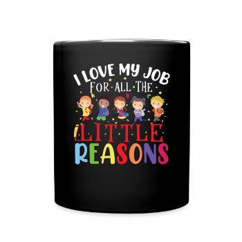 Schulanfangslehrer - Tasse einfarbig - Schwarz - Vorne