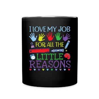 Cute Kindergarten Teacher - Full Colour Mug - black - Front