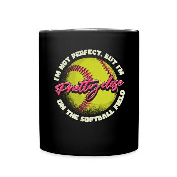 Softball Geschenk Softball Spieler Pitcher Catcher - Tasse einfarbig - Schwarz - Vorne