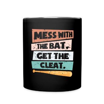 Lustiger Softball - Tasse einfarbig - Schwarz - Vorne