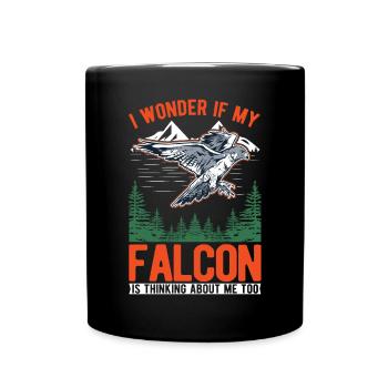 Falcon Gift Falcon Breeding Falcon Breeder Falconer - Full Colour Mug - black - Front