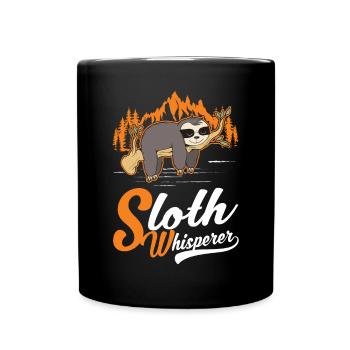 Faultier Flüsterer Sloth Whisperer - Full Colour Mug - black - Front