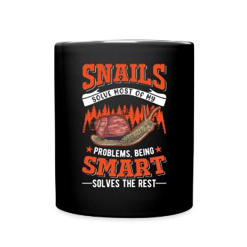 Snail Gift Vineyard Snail - Full Colour Mug - black - Front