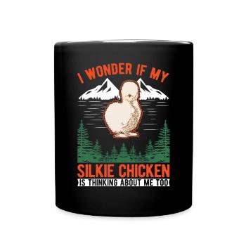 Silk Chicken Cadeau Silkie Chicken Silkie Chicken - Mug uni - noir - Devant