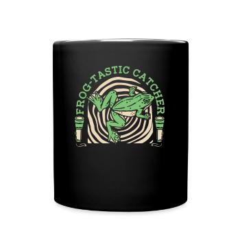 Frog Tastic Catcher Kaulquappe Laubfrosch Frosch - Tasse einfarbig - Schwarz - Vorne