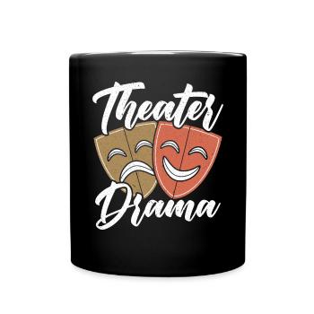 Theater Drama Rehearsal Artist Actress Actor - Full Colour Mug - black - Front