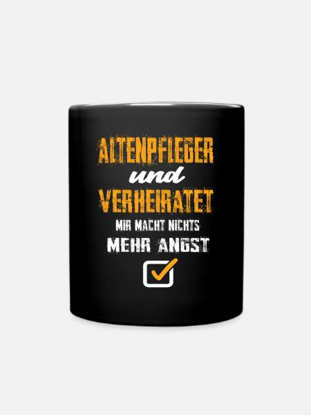 Altenpfleger und Verheiratet - Tasse einfarbig - Schwarz