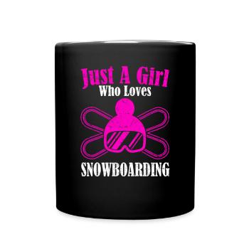 Juste une fille qui aime le snowboard Snowboarder Gir - Mug uni - noir - Devant