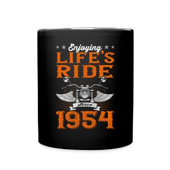 Profiter de la vie depuis 1954 Moto 69ème - Mug uni - noir - Devant