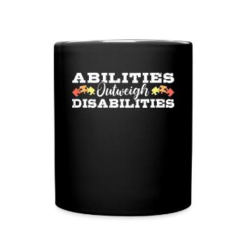 Autism awareness - abilities predominate - Full Colour Mug - black - Front
