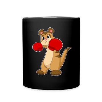 Boxer Boxeur Suricate Gants de boxe Boxe - Mug uni - noir - Devant