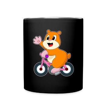 Vélo Hamster - Mug uni - noir - Devant