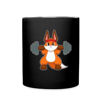 Bodybuilder Fox Bodybuilding Barre. - Mug uni - noir - Devant