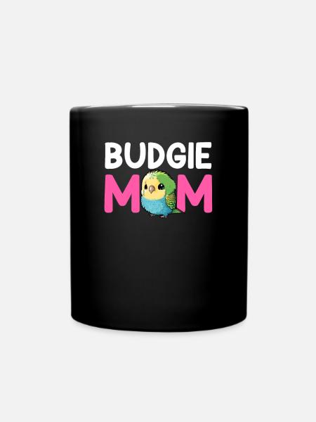 budgerigar parakeet, Budgie - Tasse einfarbig - Schwarz