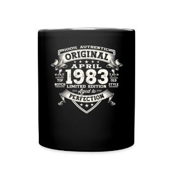40th birthday man April Born 1983 Original - Full Colour Mug - black - Front