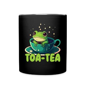 Cottagecore Mushroom Aesthetic Nature Conservation - Full Colour Mug - black - Front